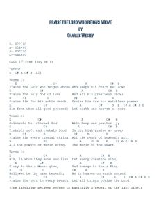 Praise the Lord Who Reigns Above Guitar Chords (PDF)